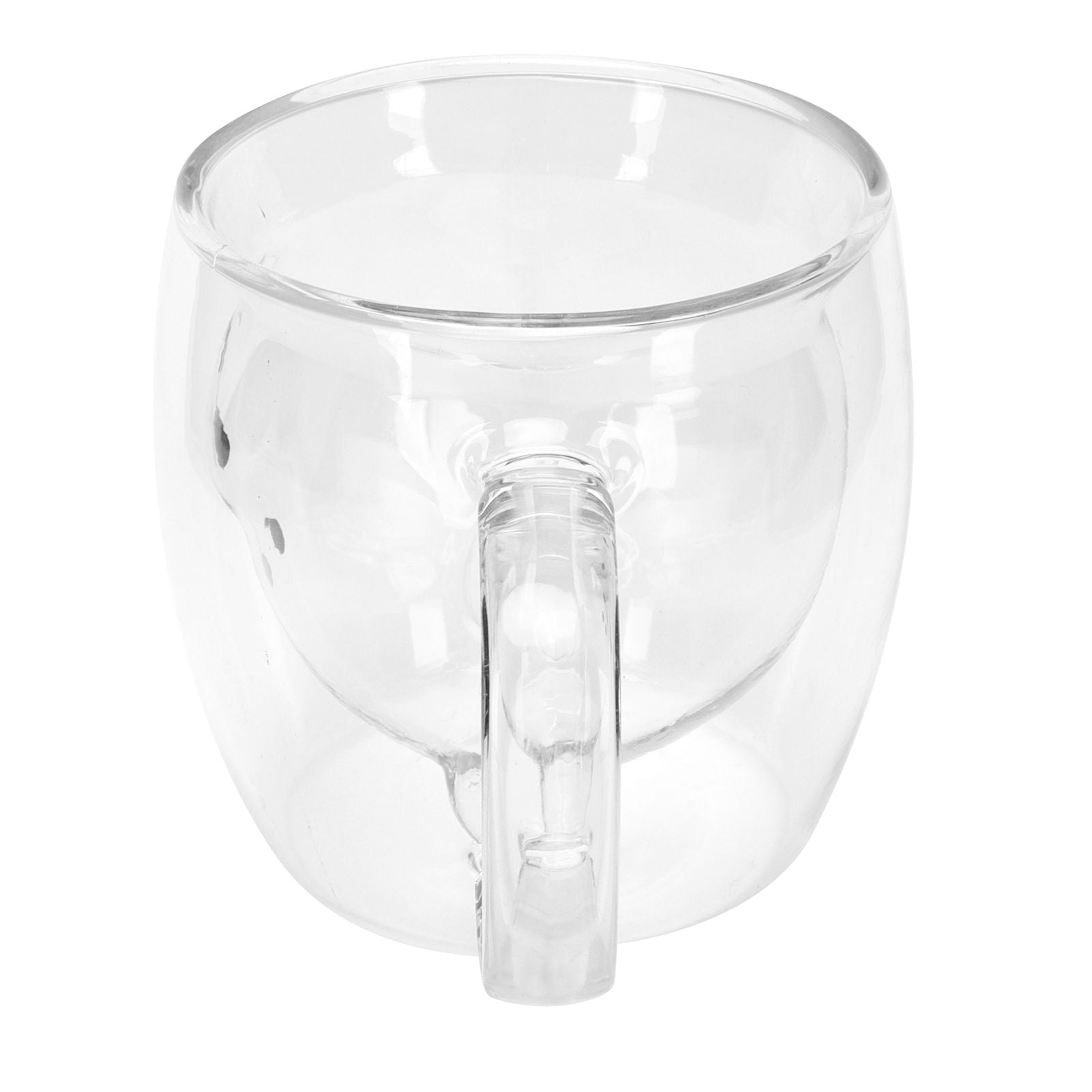 250ml Bear Shaped Glass Cup Double Wall Water Tea Coffee Milk Mug with Handle for HomeTransparent