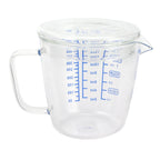 Heat Resisting Glass Measuring Cup Milk Scale Measuring Jug with Lid Kitchen Utensil(500ml )