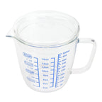 Heat Resisting Glass Measuring Cup Milk Scale Measuring Jug with Lid Kitchen Utensil(500ml )