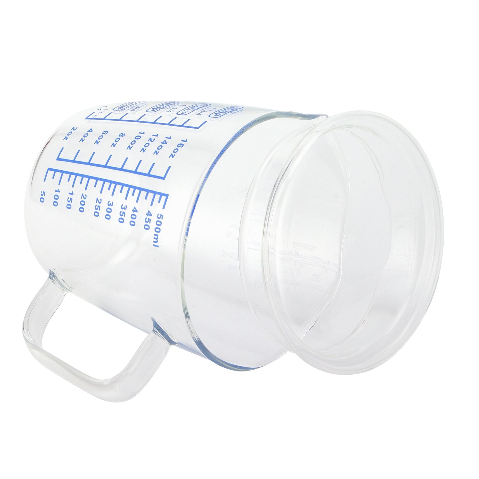 Heat Resisting Glass Measuring Cup Milk Scale Measuring Jug with Lid Kitchen Utensil(500ml )