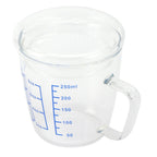 Heat Resisting Glass Measuring Cup Milk Scale Measuring Jug with Lid Kitchen Utensil(250ml )