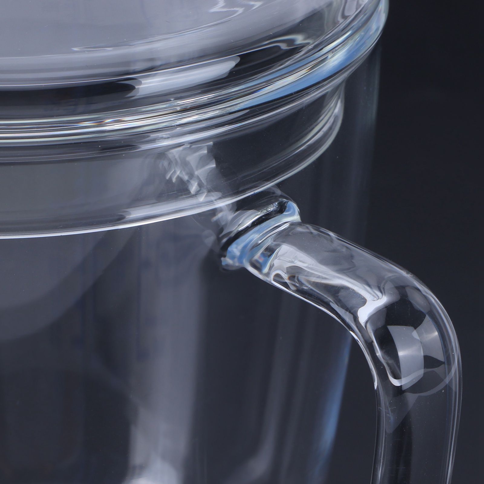 Heat Resisting Glass Measuring Cup Milk Scale Measuring Jug with Lid Kitchen Utensil(250ml )