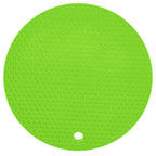 Round Shape Mat Food Grade Thickened Silicone Placemat Insulation Pad Microwave Oven MatGreen
