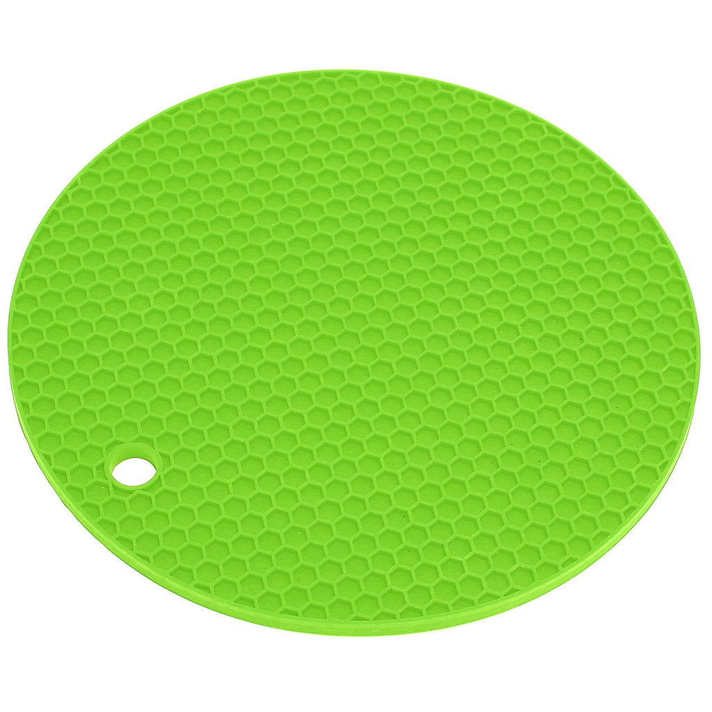 Round Shape Mat Food Grade Thickened Silicone Placemat Insulation Pad Microwave Oven MatGreen