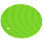 Round Shape Mat Food Grade Thickened Silicone Placemat Insulation Pad Microwave Oven MatGreen
