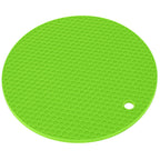 Round Shape Mat Food Grade Thickened Silicone Placemat Insulation Pad Microwave Oven MatGreen