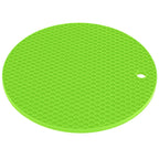 Round Shape Mat Food Grade Thickened Silicone Placemat Insulation Pad Microwave Oven MatGreen