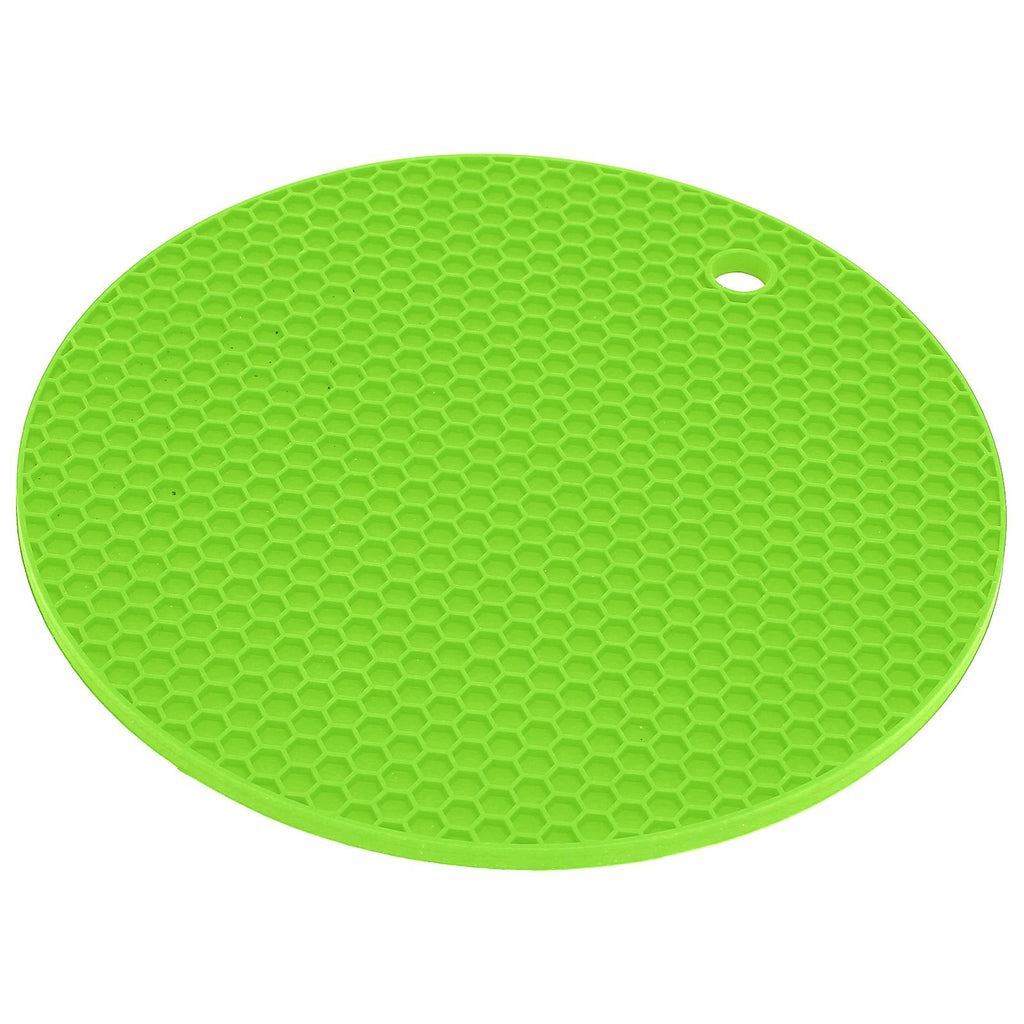 Round Shape Mat Food Grade Thickened Silicone Placemat Insulation Pad Microwave Oven MatGreen