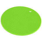 Round Shape Mat Food Grade Thickened Silicone Placemat Insulation Pad Microwave Oven MatGreen