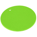Round Shape Mat Food Grade Thickened Silicone Placemat Insulation Pad Microwave Oven MatGreen