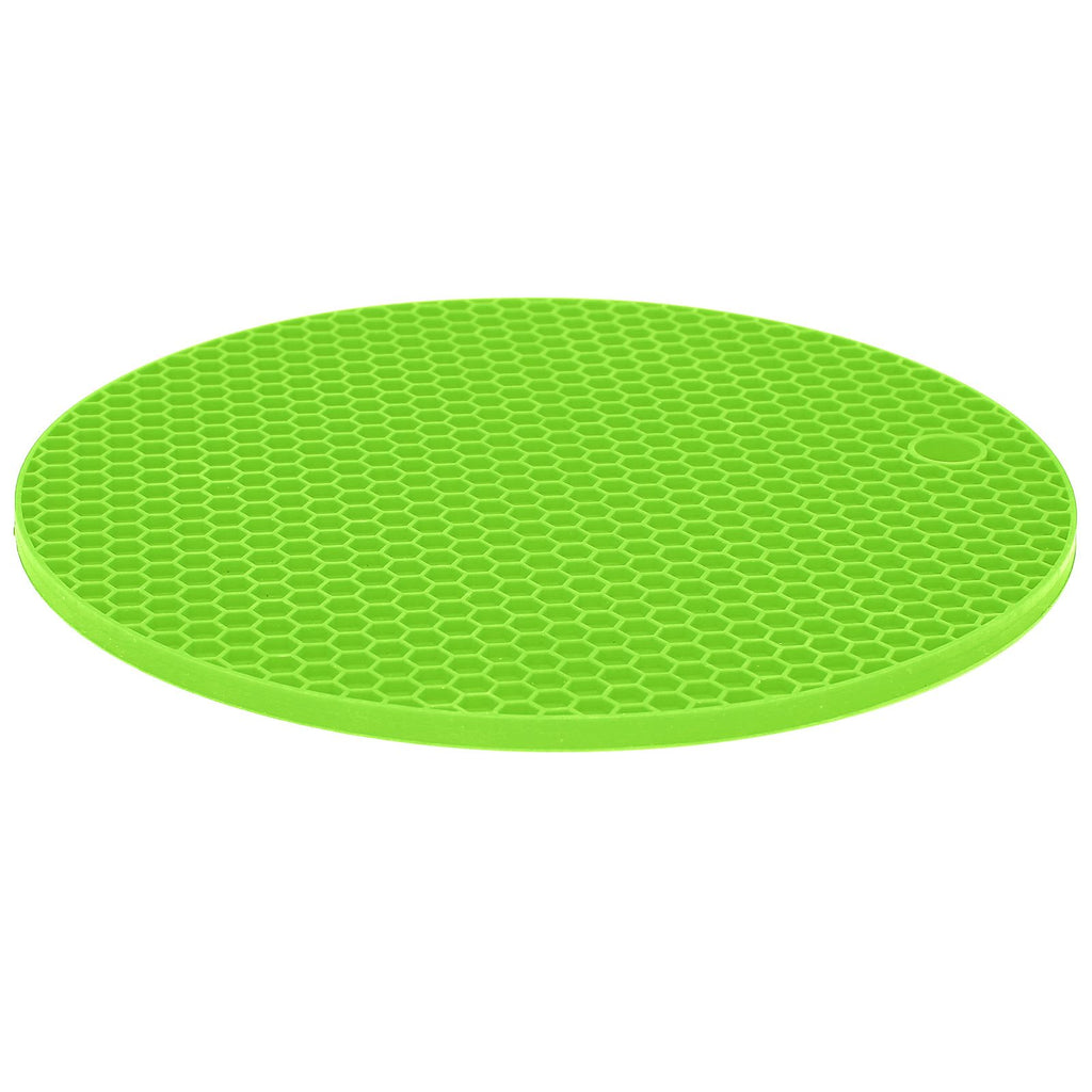 Round Shape Mat Food Grade Thickened Silicone Placemat Insulation Pad Microwave Oven MatGreen