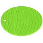 Round Shape Mat Food Grade Thickened Silicone Placemat Insulation Pad Microwave Oven MatGreen