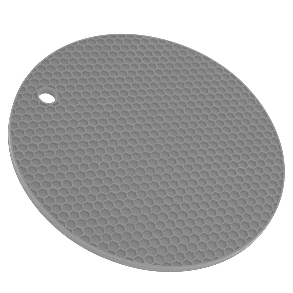 Round Shape Mat Food Grade Thickened Silicone Placemat Insulation Pad Microwave Oven MatGray