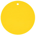Round Shape Mat Food Grade Thickened Silicone Placemat Insulation Pad Microwave Oven MatYellow