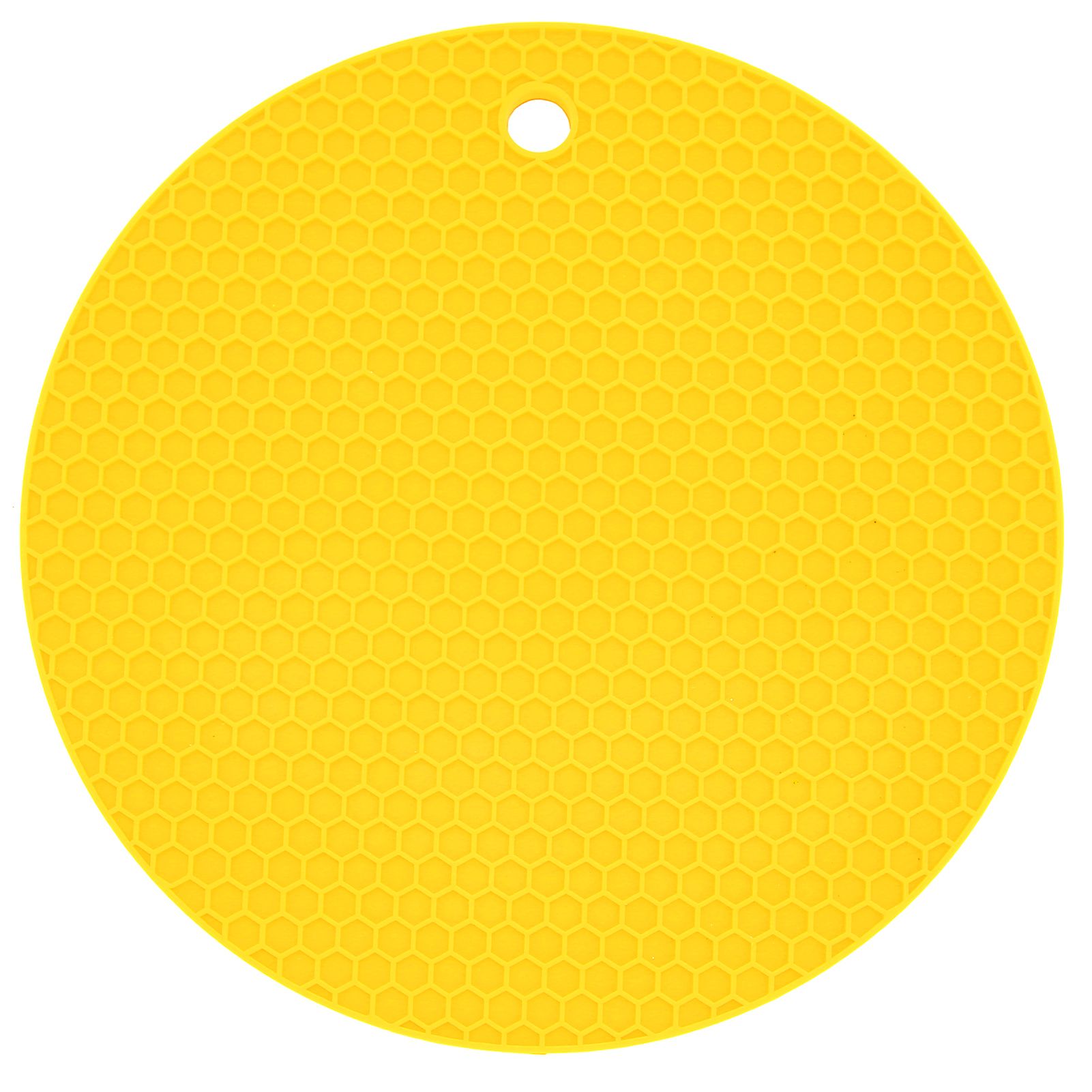 Round Shape Mat Food Grade Thickened Silicone Placemat Insulation Pad Microwave Oven MatYellow