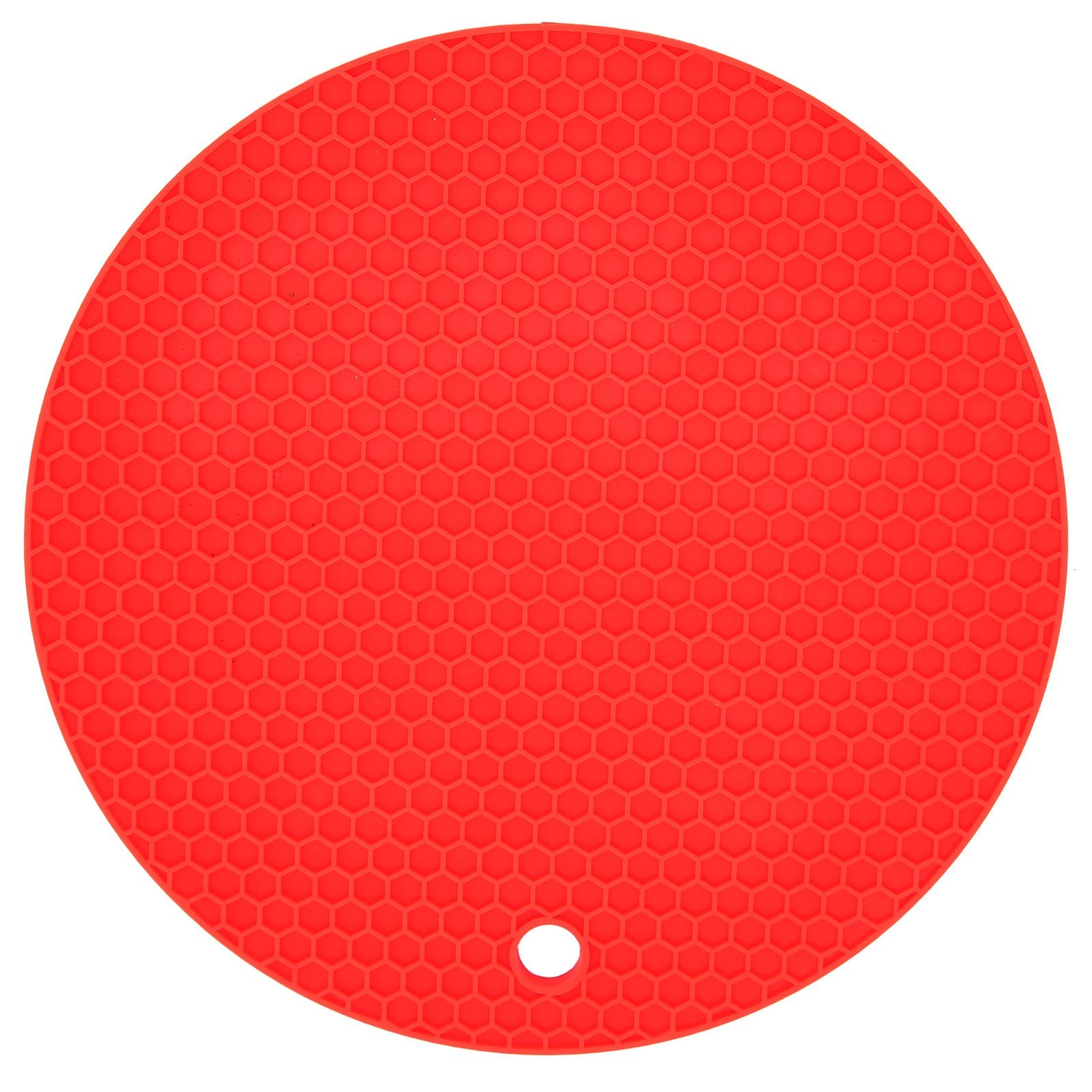 Round Shape Mat Food Grade Thickened Silicone Placemat Insulation Pad Microwave Oven MatRed