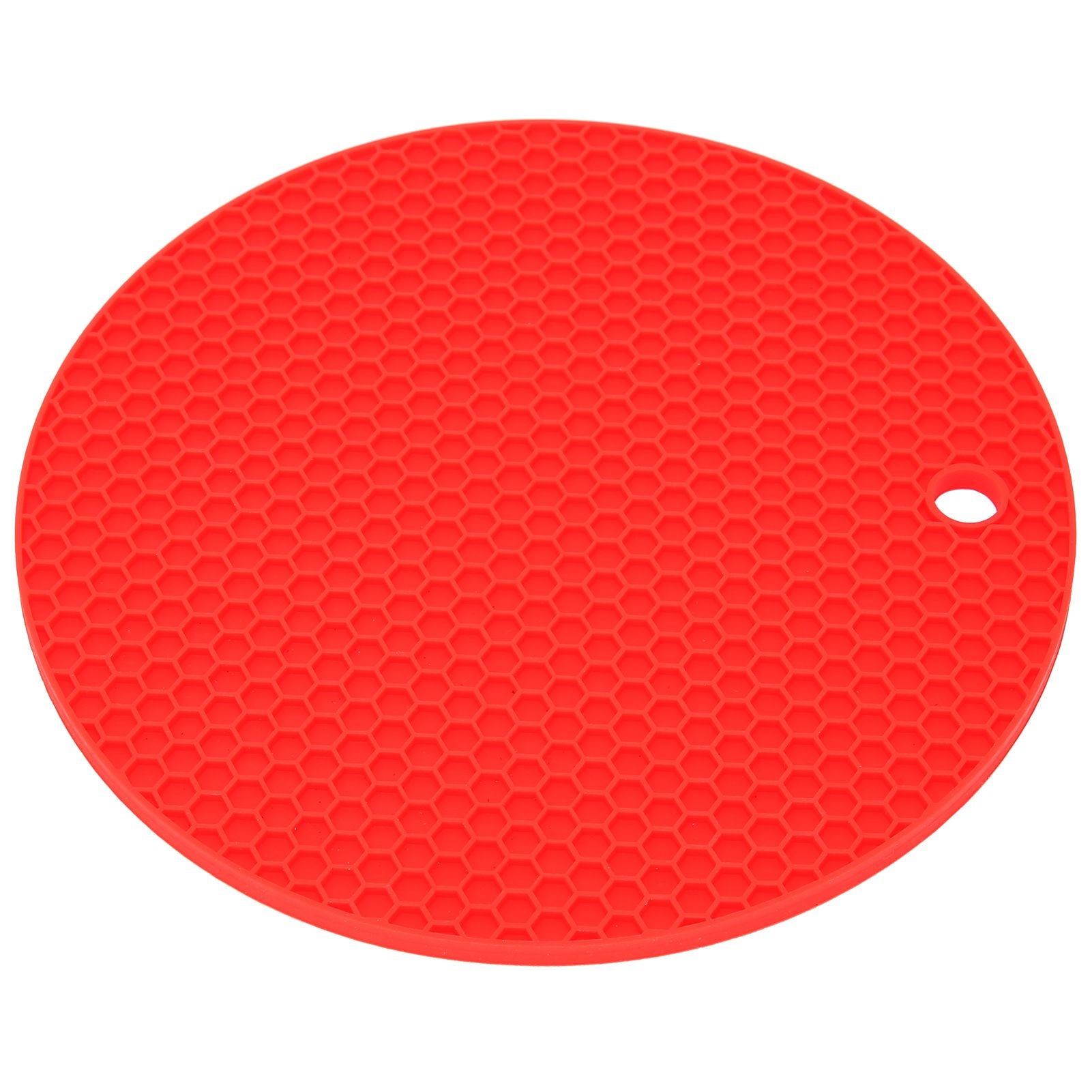 Round Shape Mat Food Grade Thickened Silicone Placemat Insulation Pad Microwave Oven MatRed