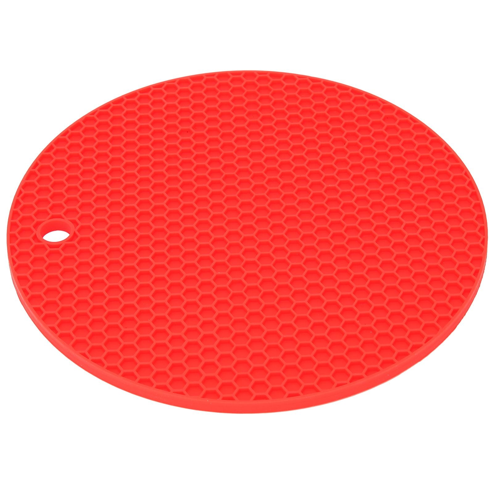 Round Shape Mat Food Grade Thickened Silicone Placemat Insulation Pad Microwave Oven MatRed