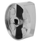 8mm Stove Knob Zinc Alloy Universal Kitchen Oven Cooker Control Dial Knob Adapter Silver