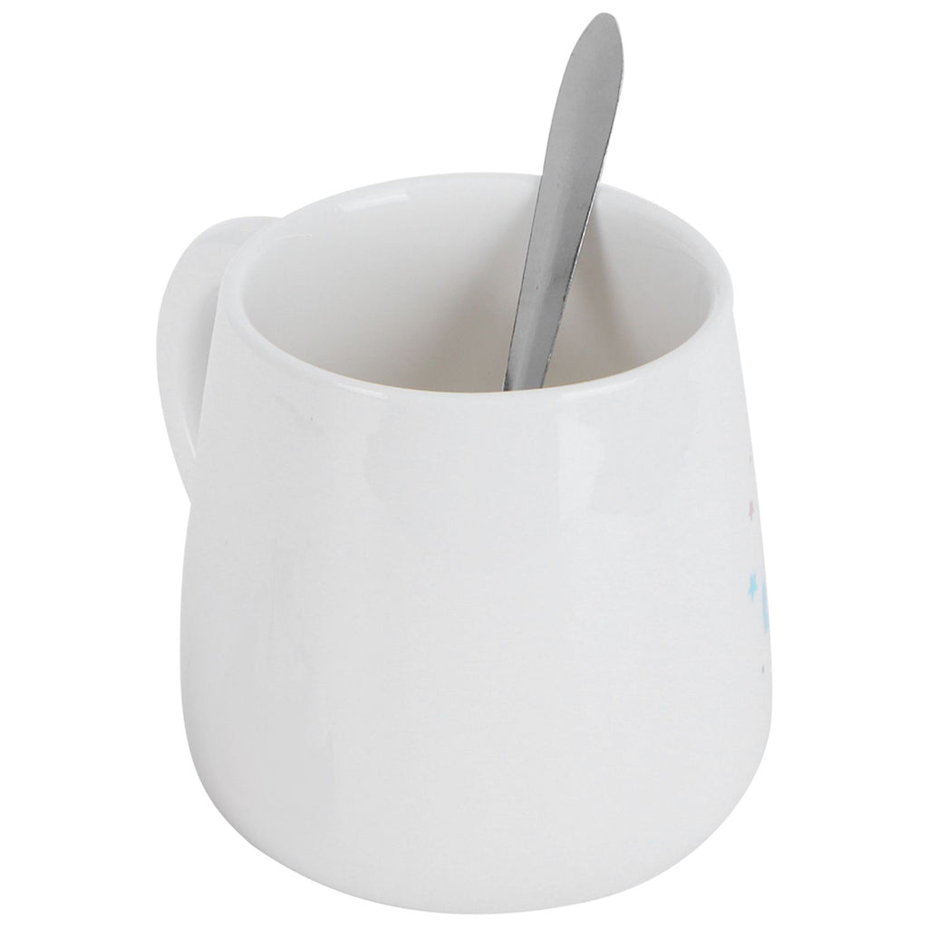 Animal Mug Spoon Water Cup with Lid Cute Ceramic Mug Coffee Cup Drinking AccessoriesType 3