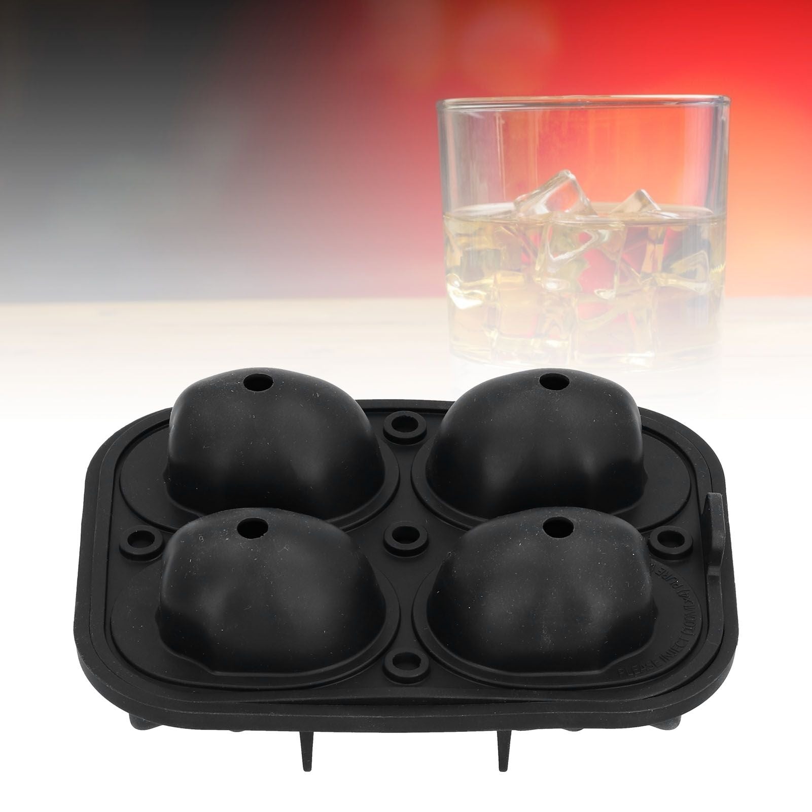 4 Hole Silicone Ice Cubes Maker Tray Silicone Ice Ball Making Mold Kichen Accessories