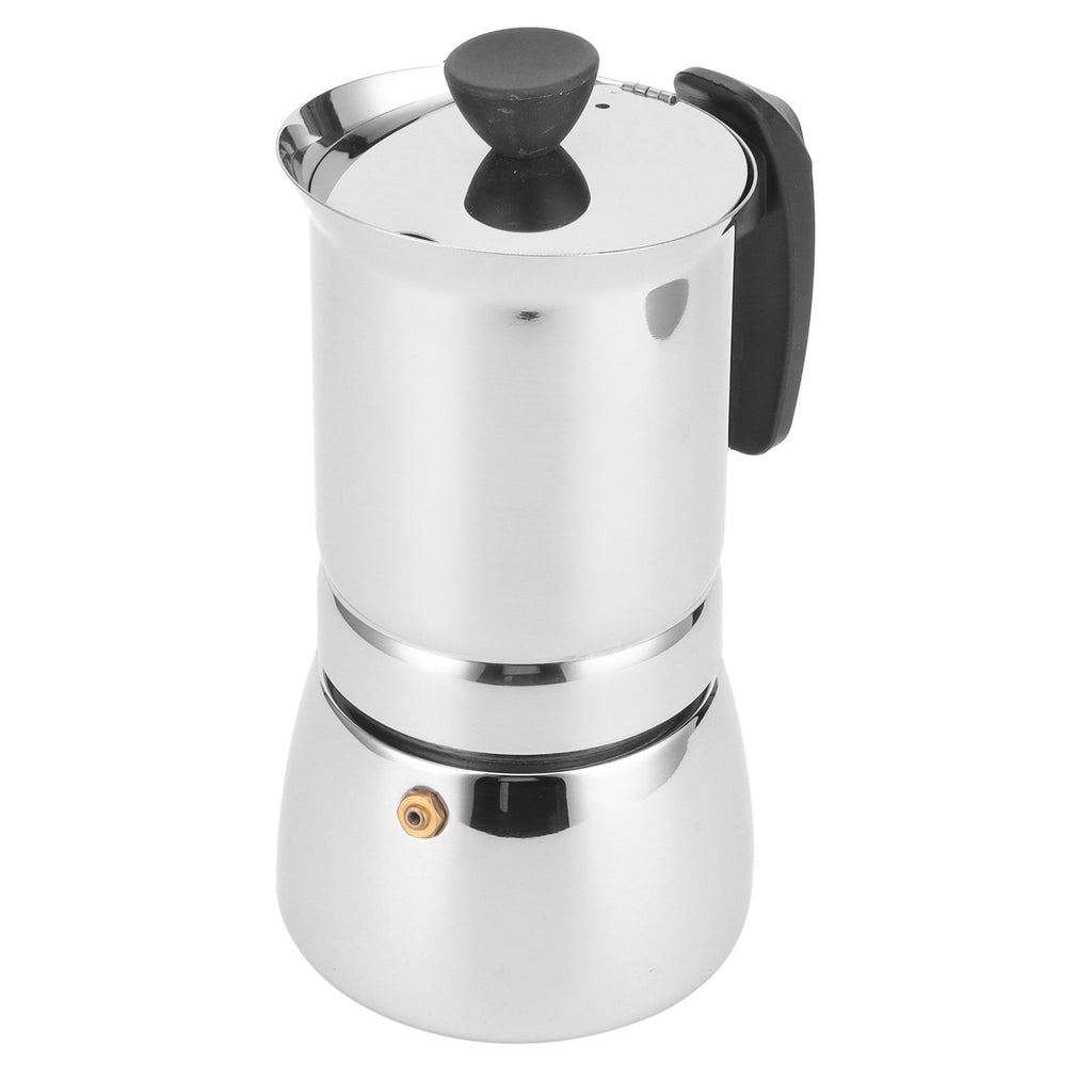 Stainless Steel Moka Pot Portable Coffee Maker Brewing Coffee Machine for Home Office6 Cups 300ml