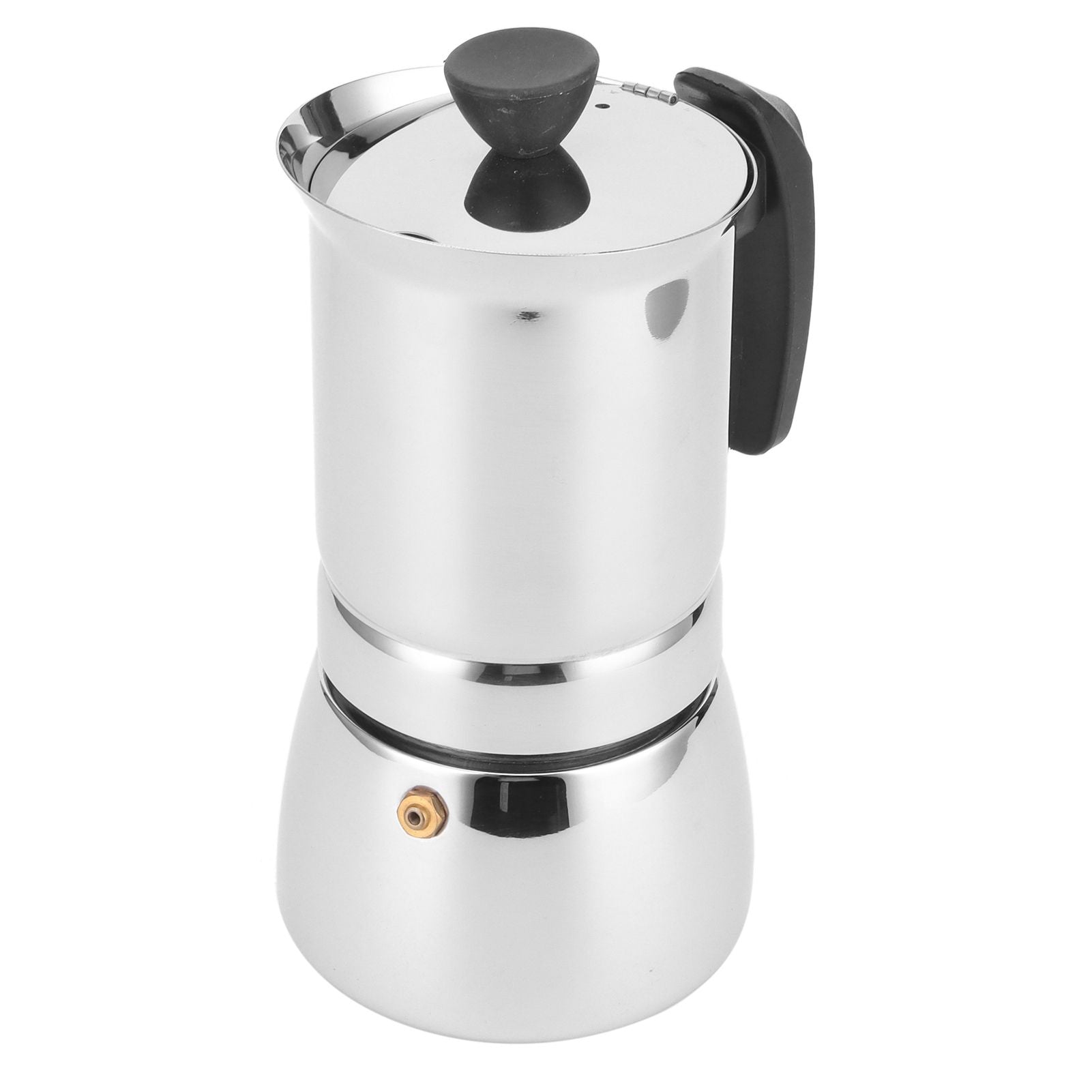 Stainless Steel Moka Pot Portable Coffee Maker Brewing Coffee Machine for Home Office6 Cups 300ml