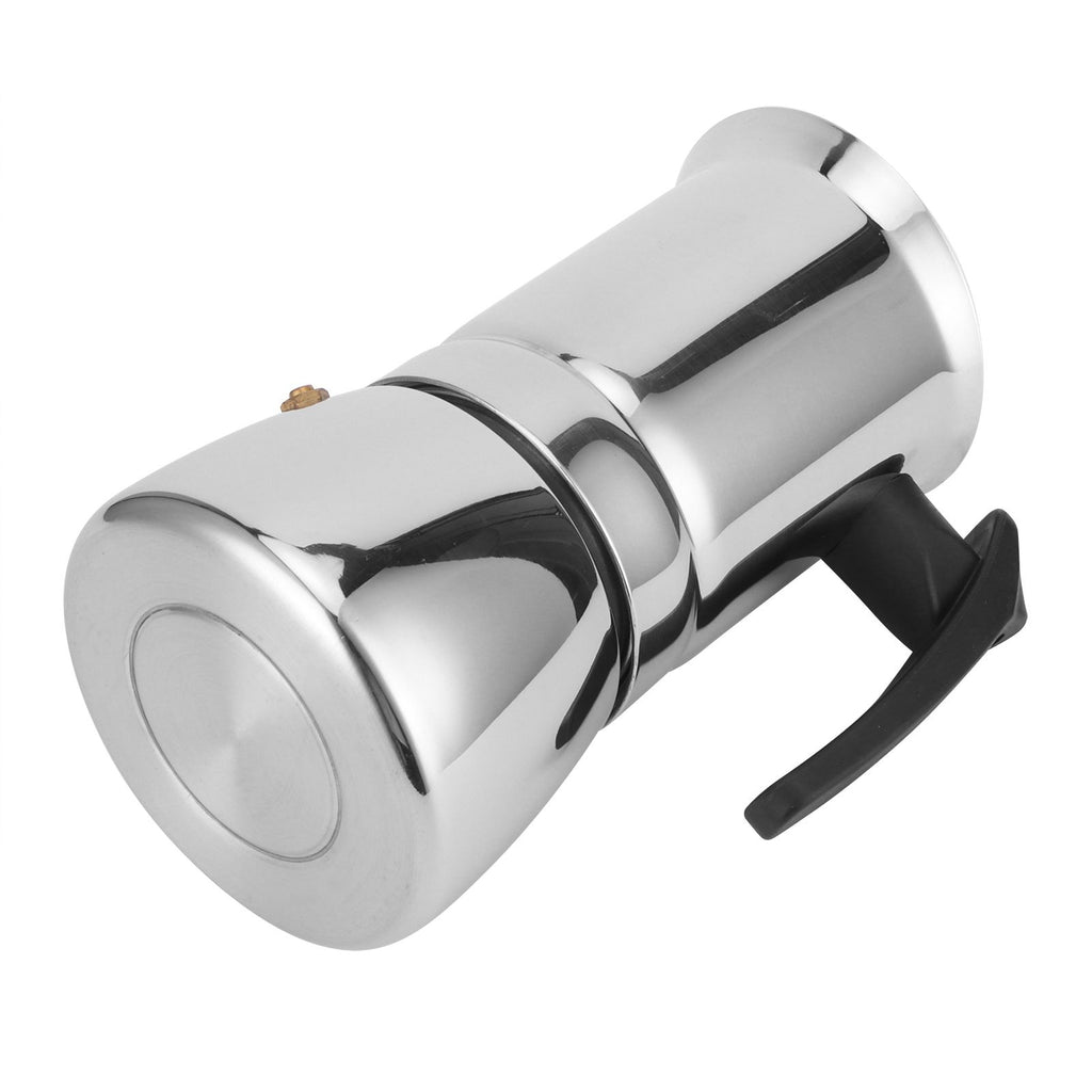Stainless Steel Moka Pot Portable Coffee Maker Brewing Coffee Machine for Home Office6 Cups 300ml