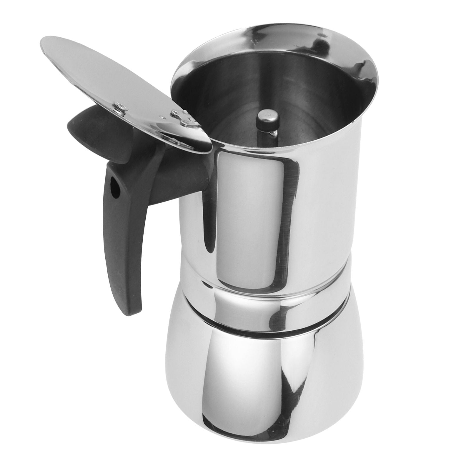 Stainless Steel Moka Pot Portable Coffee Maker Brewing Coffee Machine for Home Office6 Cups 300ml