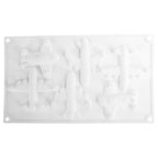 6 Grid Airplane Shape Mold Silicone Baking Chocolate Cake Decoration Mold for Kitchen Home