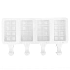 Silicone Ice Cream Mold 4 Cavities DIY Ice Bar Maker Mould for Kitchen Tool SuppliesL