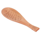 Fish Shaped Wood Rice Paddle Non Stick Rice Serving Spoon Scoop for Household Kitchen Supplies
