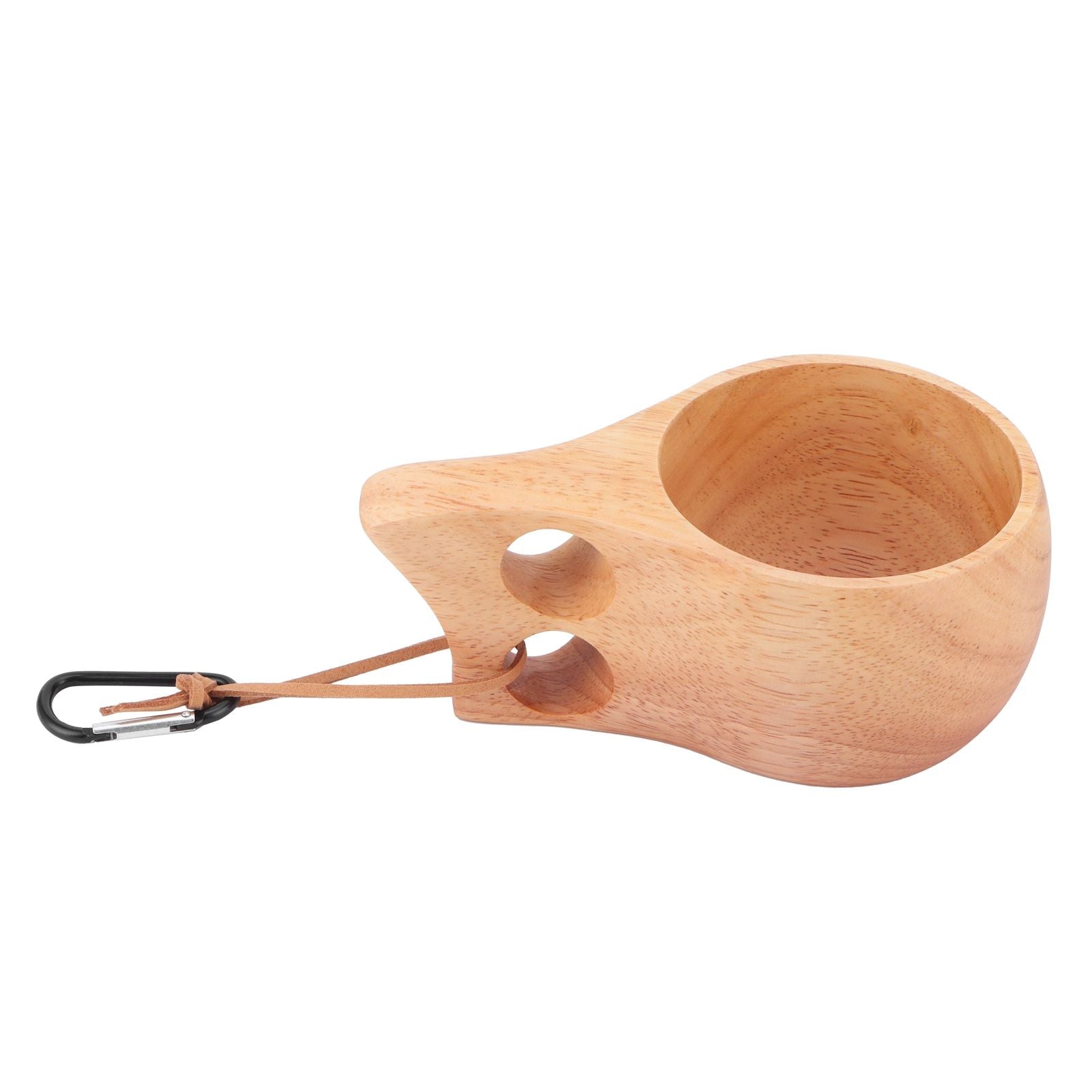 200ml Wooden Cup Portable Nordic Style Milk Coffee Mug with Hanging Buckle for Home OutdoorType 1