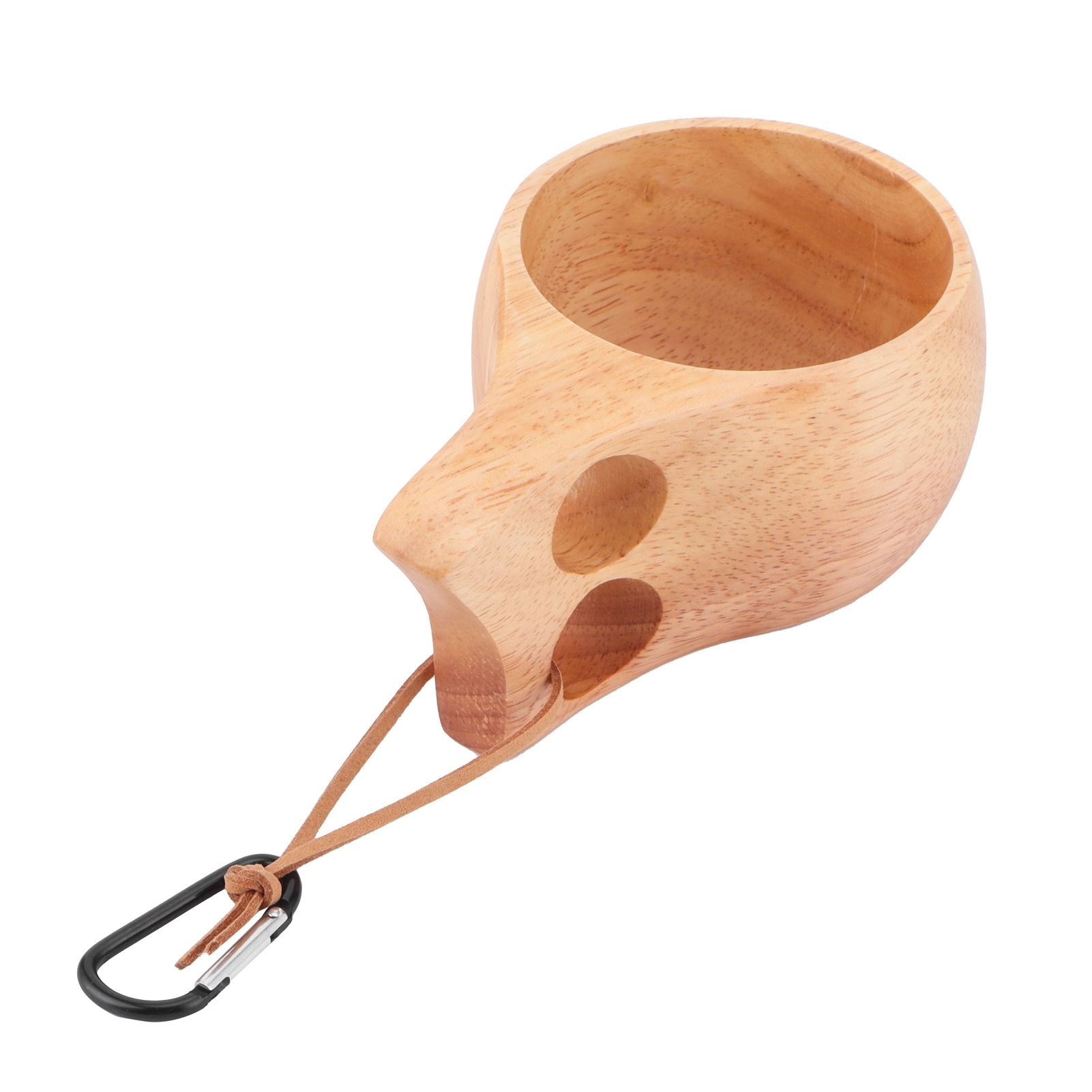 200ml Wooden Cup Portable Nordic Style Milk Coffee Mug with Hanging Buckle for Home OutdoorType 1
