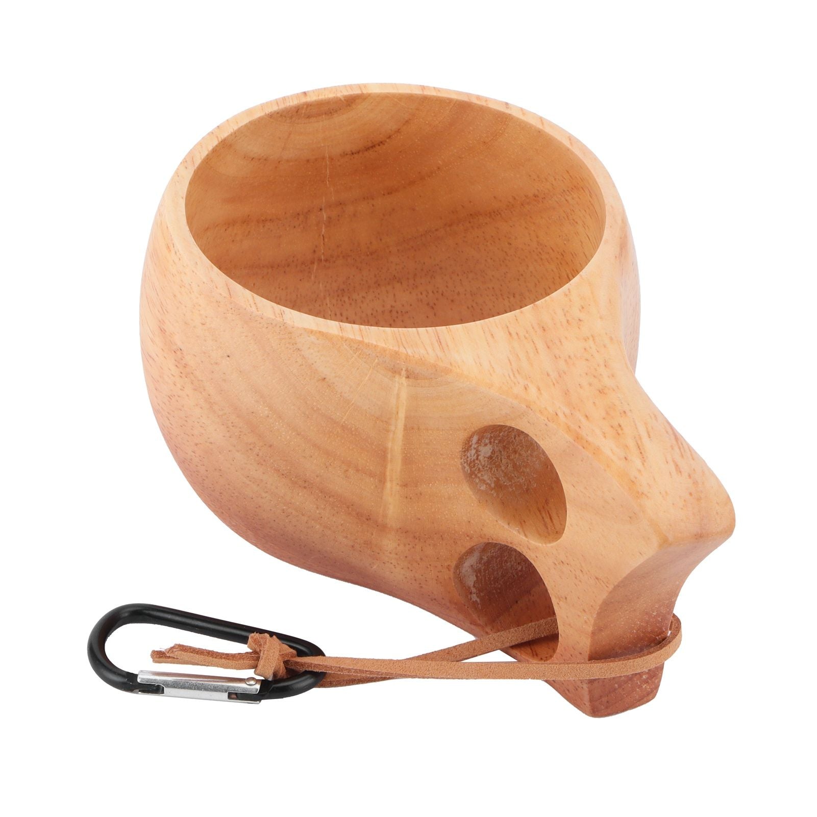 200ml Wooden Cup Portable Nordic Style Milk Coffee Mug with Hanging Buckle for Home OutdoorType 1