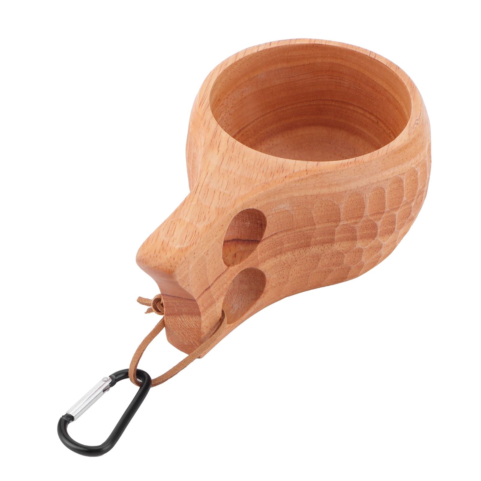 200ml Wooden Cup Portable Nordic Style Milk Coffee Mug with Hanging Buckle for Home OutdoorType 2
