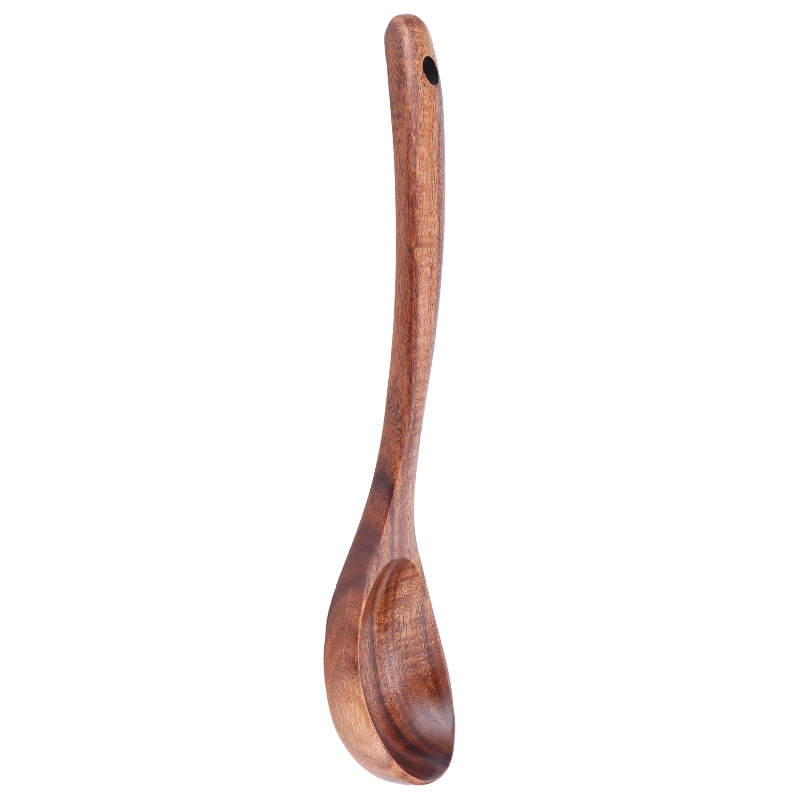 Teak Soup Spoon with Long Handle Food Grade Household Spoon for Home Restaurant Hotel