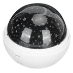 LED Night Light Romantic Projection Lamp 8 Color Modes Bedroom Decoration USB Battery PoweredWhite