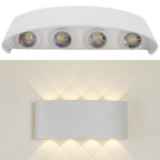 8LED 8W Wall Sconce Waterproof Wall Light for Outdoor Indoor Lighting AC85-265V Warm Light