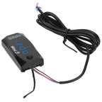 3 in 1 Waterproof LED Electronic Meter Motorcycle Digital Time Clock Thermometer VoltmeterBlue Light