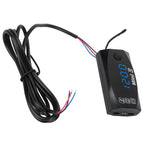 3 in 1 Waterproof LED Electronic Meter Motorcycle Digital Time Clock Thermometer VoltmeterBlue Light