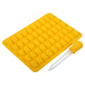 50 Cavities Chocolate Ice Tray Bear Silicone Maker Candy Mold Silicone DIY Mould Tool Yellow