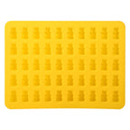 50 Cavities Chocolate Ice Tray Bear Silicone Maker Candy Mold Silicone DIY Mould Tool Yellow