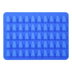 50 Cavities Chocolate Ice Tray Bear Silicone Mould Maker Baking Candy Mold Tool Royal Blue