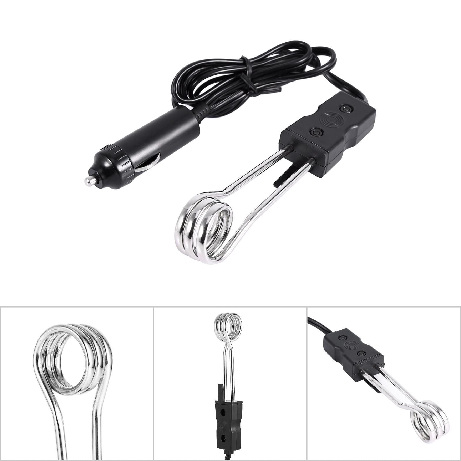 Mini Portable Electric Car Boiled Water Immersion Heater Traveling Camping Picnic New (12V)
