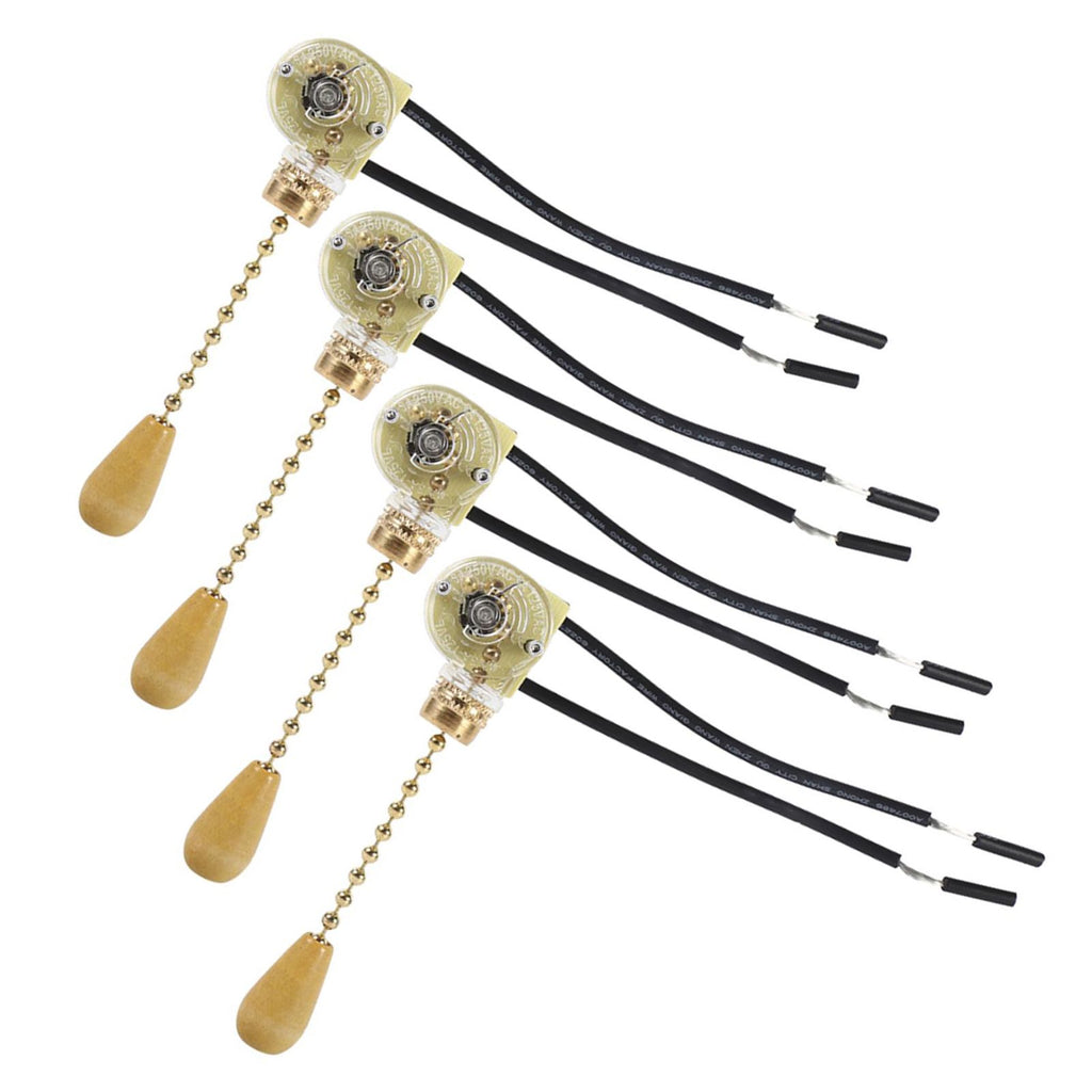 4Pcs Universal Home Ceiling Fan Lamp Wall Light Replacement Pull Chain Cord Switch 250V 125V