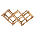 Foldable Wooden Wine Rack Bottle Holder Storage Home Bar Decor Display Shelf For 6 Bottles