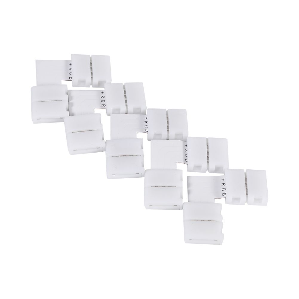 5Pcs L Shape 4pin 10mm Solderless Corner Connectors Adapters For RGB 5050 LED Strip Lights