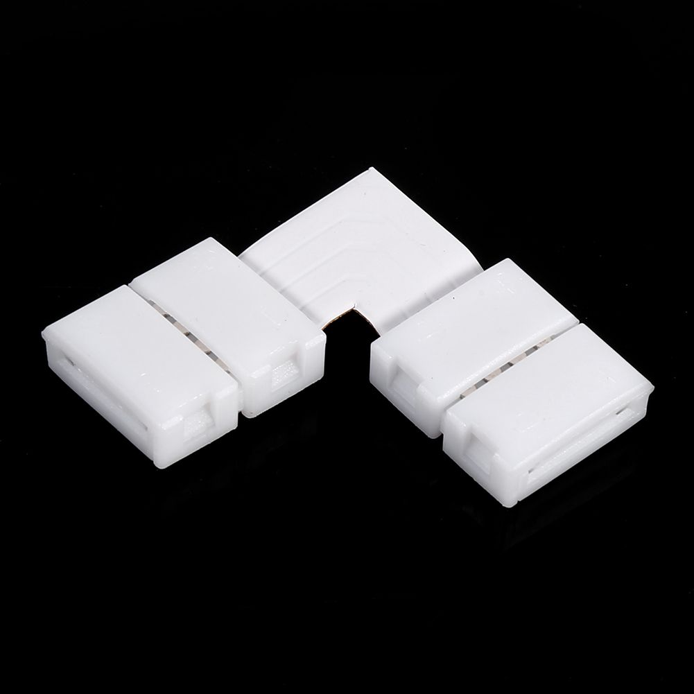 5Pcs L Shape 4pin 10mm Solderless Corner Connectors Adapters For RGB 5050 LED Strip Lights