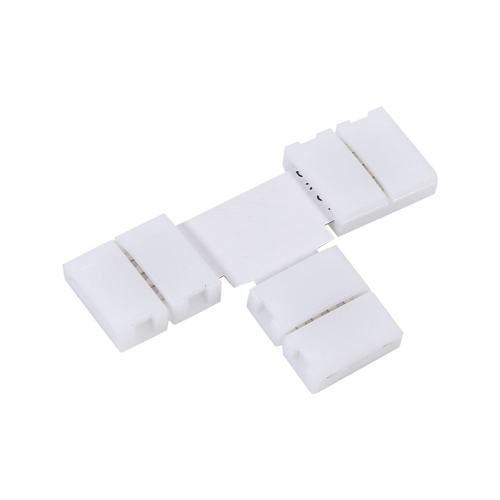 5Pcs Solderless 4pin Clip on Connectors Adapters for 10mm RGB 5050 LED Strip Light (T Shape)